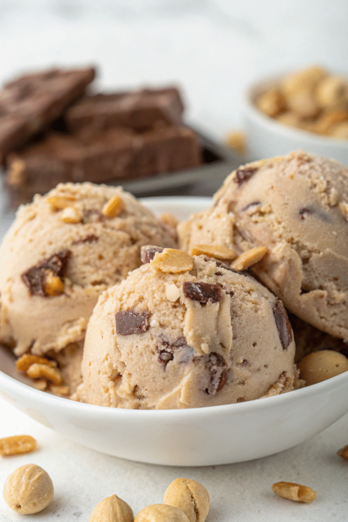 Peanut Butter Rocky Road Vegan Ice Cream