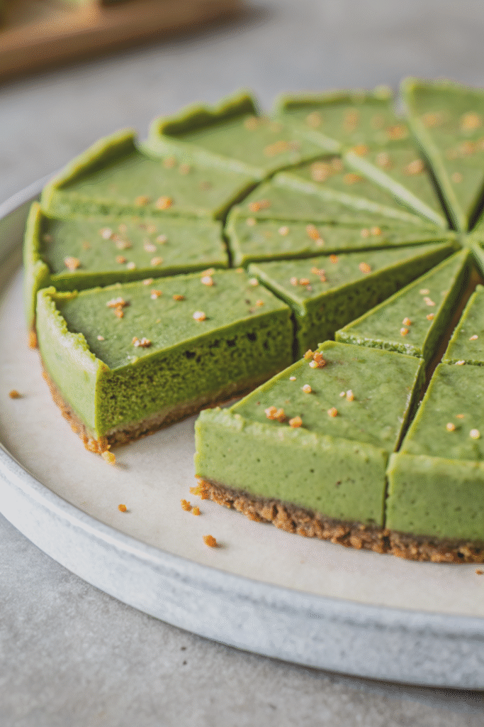 Raw Vegan Matcha Cheesecake