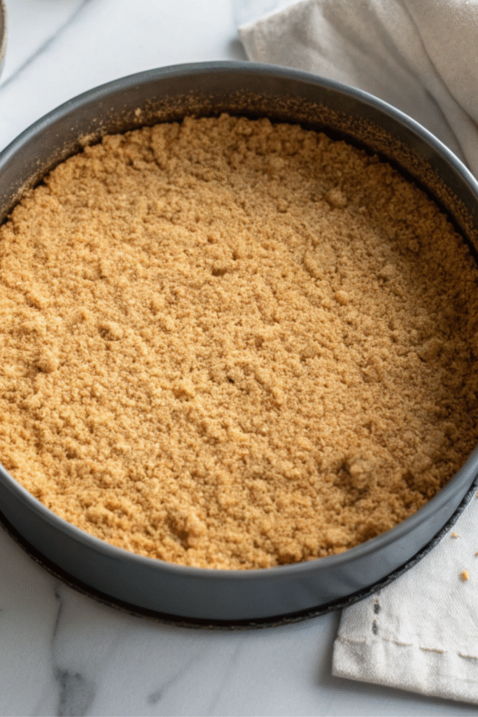 matcha cheesecake recipe preparing the crust