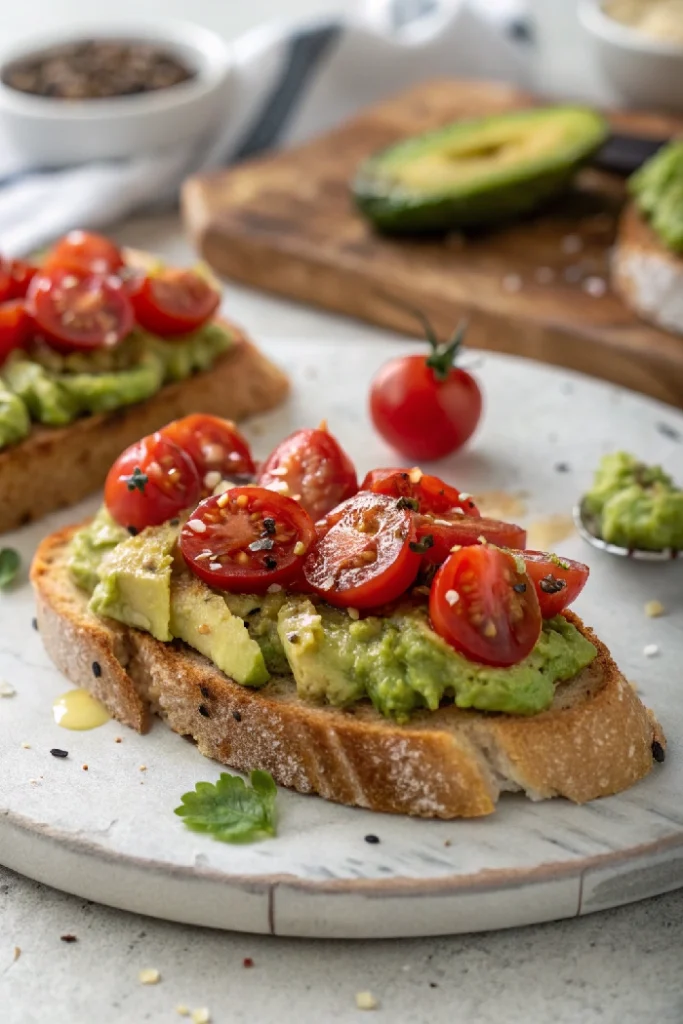 Avocado Bruschetta with Cherry Tomatoes 2