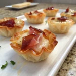 Brie Prosciutto Phyllo Cups 2
