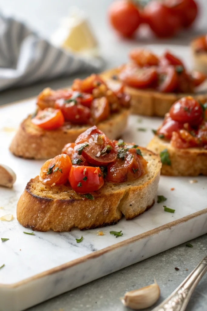 Burrata Bruschetta with Roasted Tomatoes 1