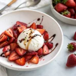 Burrata with Balsamic Strawberries Basil 1