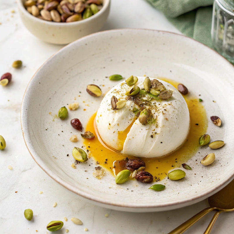 Burrata with Honey Pistachios 1