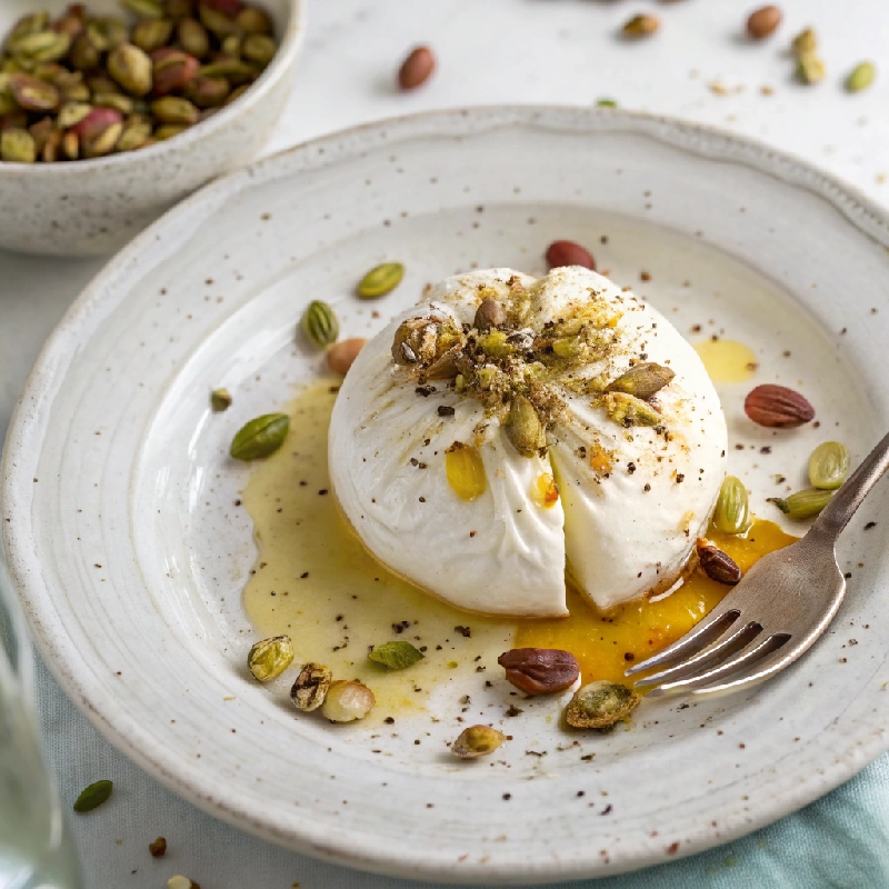 Burrata with Honey Pistachios 2