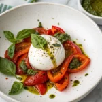 Burrata with Roasted Red Peppers Pesto 1