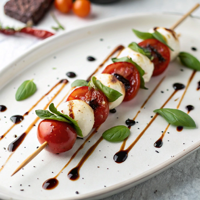 Caprese Skewers with Balsamic Glaze 1 1