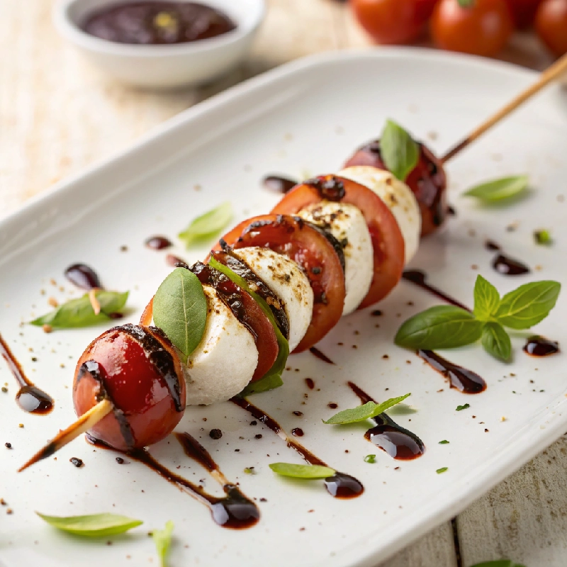 Caprese Skewers with Balsamic Glaze 2 1