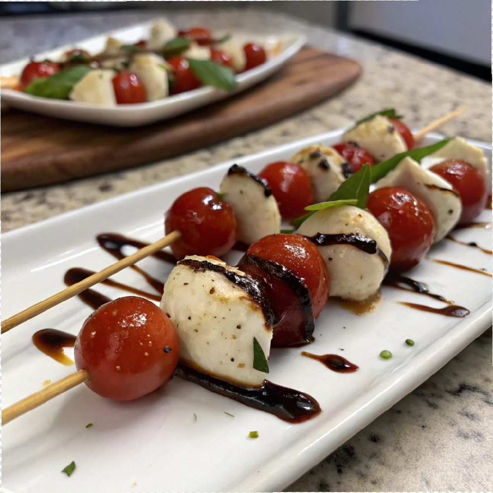 Caprese Skewers with Balsamic Glaze 2