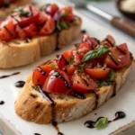 Classic Tomato Basil Bruschetta with Balsamic Glaze 2