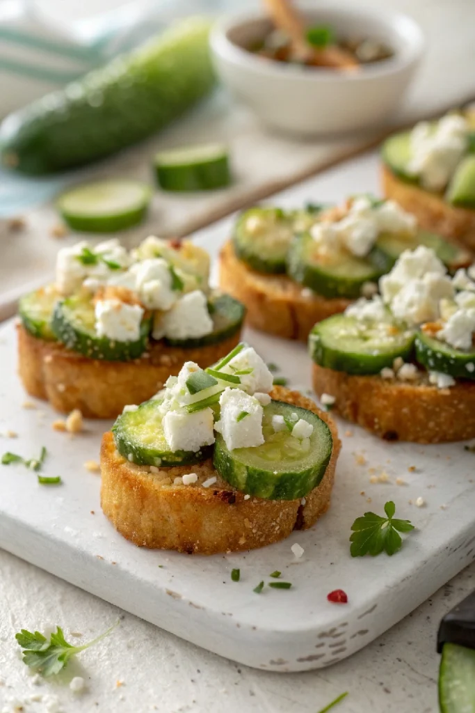 Cucumber Bruschetta Bites with Feta 2