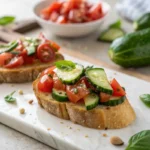 Cucumber Bruschetta with Tomato Basil 2