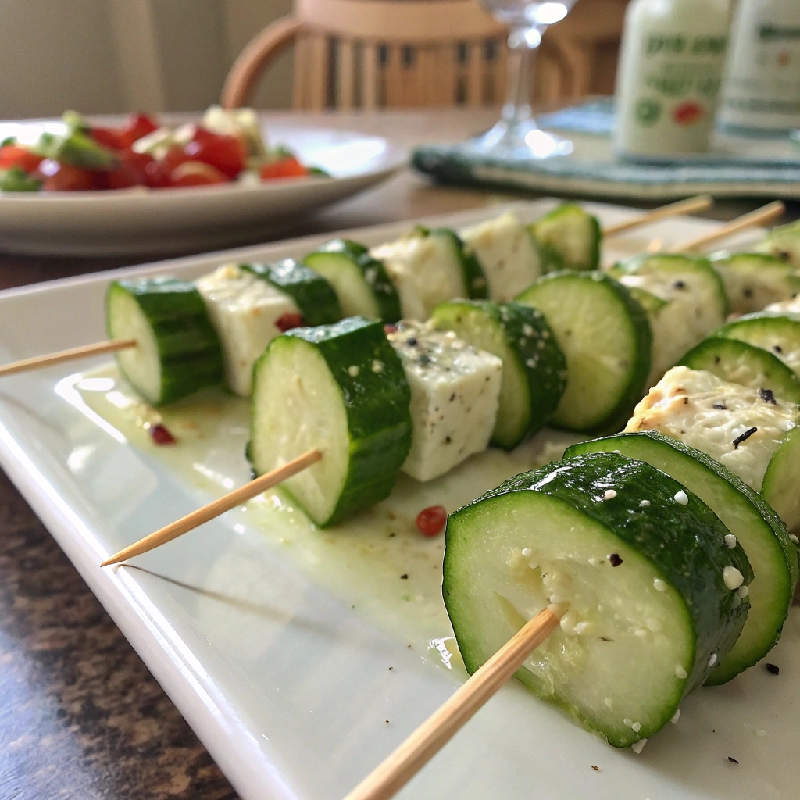 Cucumber Feta Salad Skewers 1