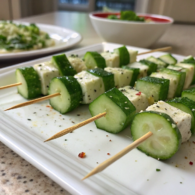 Cucumber Feta Salad Skewers 2