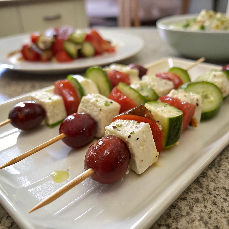 Greek Salad Skewers 1