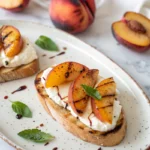 Grilled Peach Burrata Crostini 1