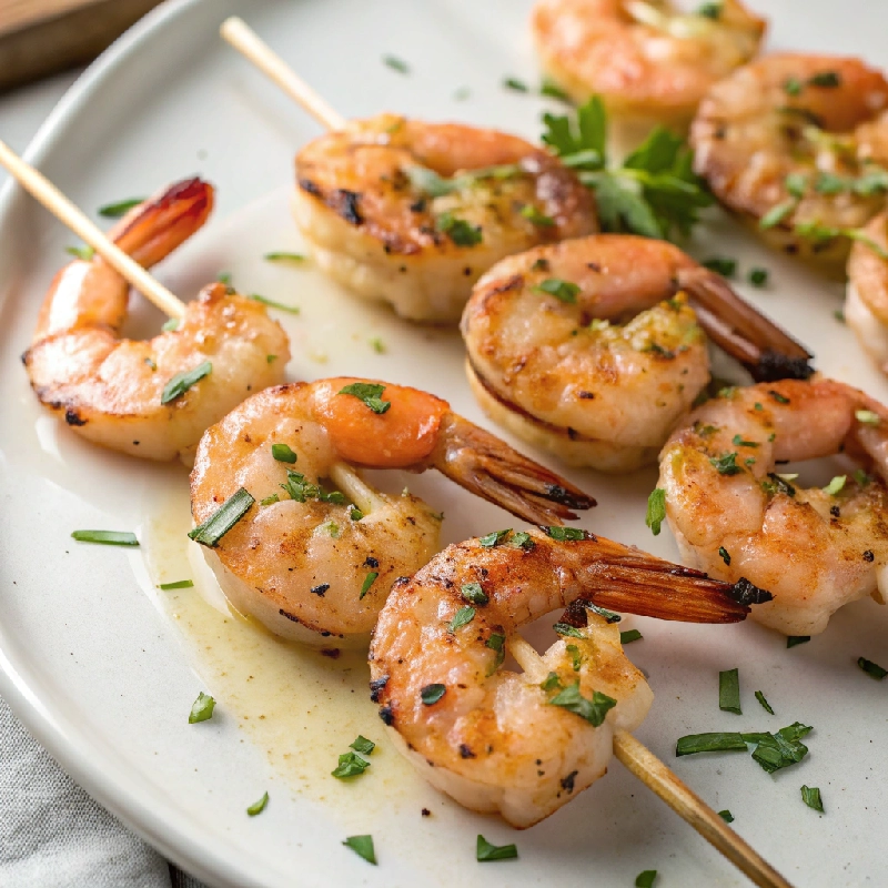 Grilled Shrimp Skewers with Garlic Butter 2 1