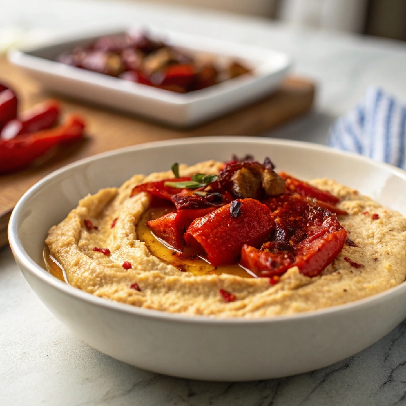 Hummus with Roasted Red Peppers
