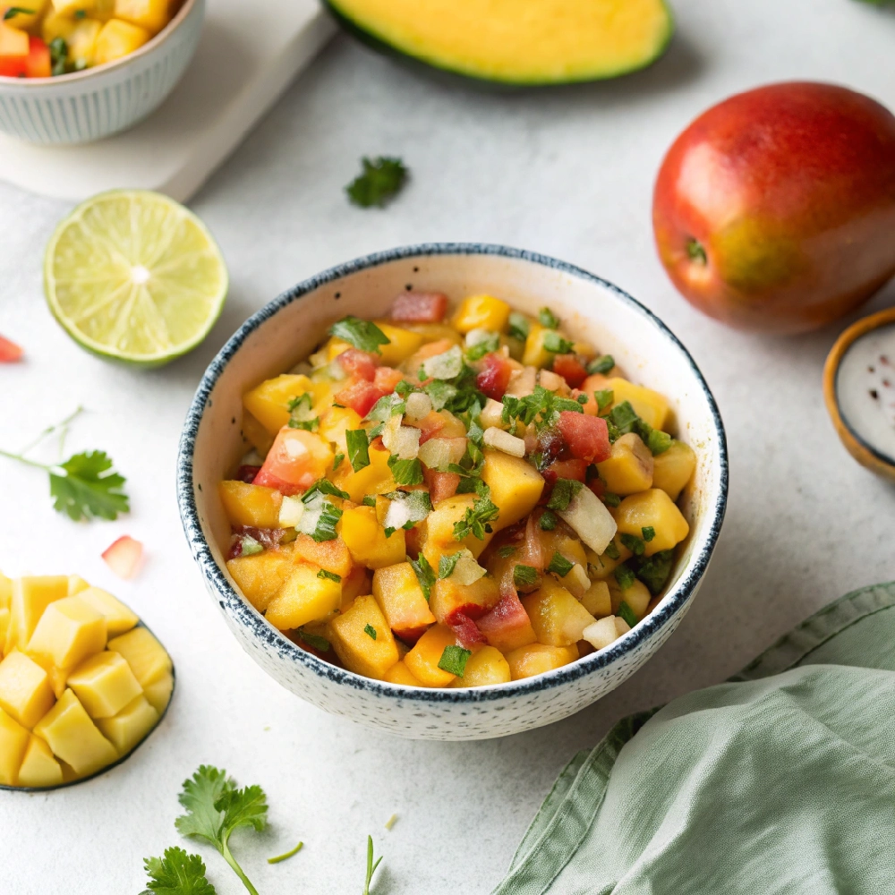 Mango Peach Pineapple Salsa 1