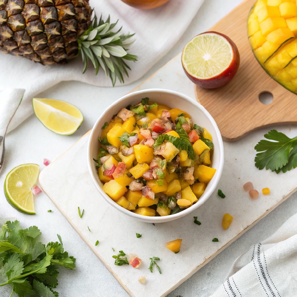 Mango Peach Pineapple Salsa 2