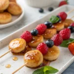 Mini Pancake Skewers with Fresh Berries 1