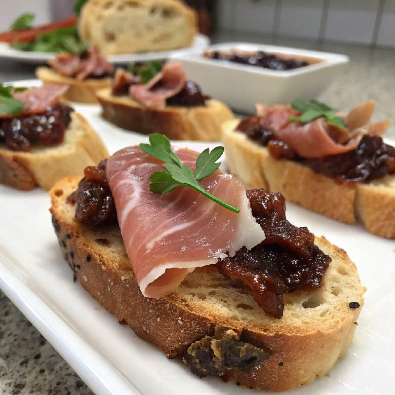Prosciutto Fig Jam Crostini 2
