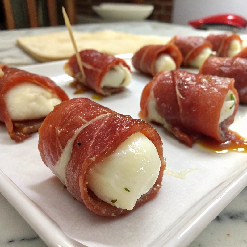 Prosciutto Wrapped Mozzarella Bites 2