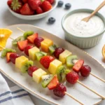 Rainbow Fruit Skewers with Honey Yogurt Dip 2