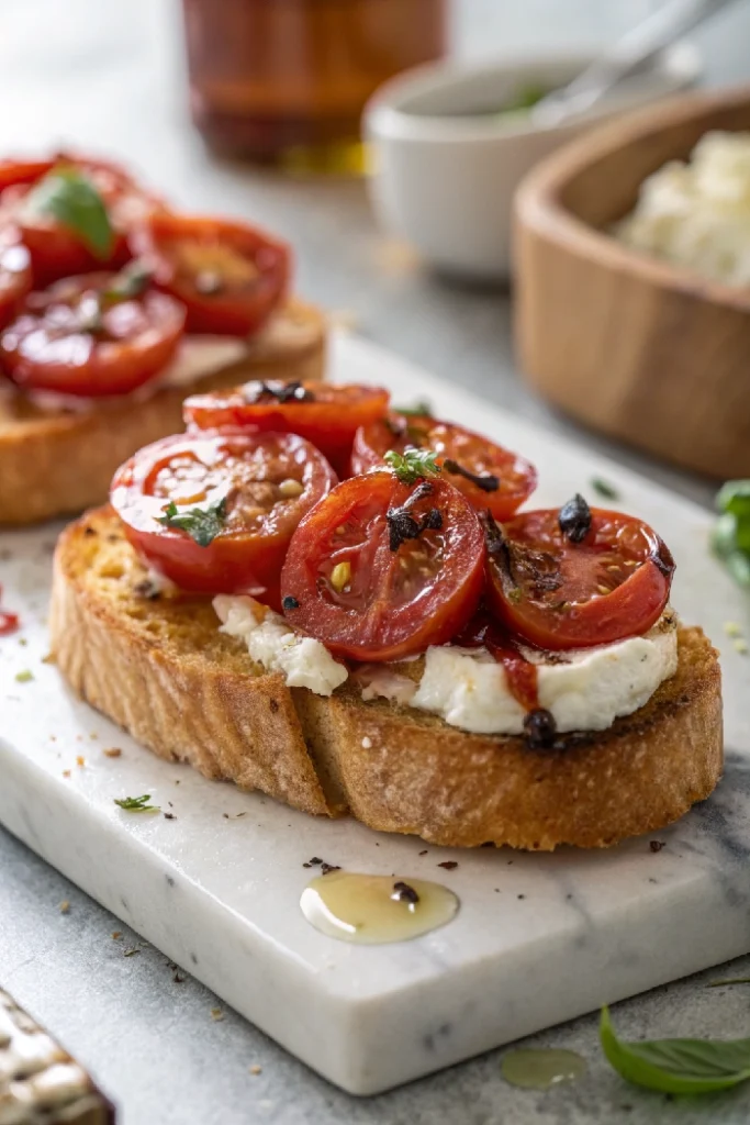 Roasted Garlic Tomato Bruschetta Crostini 2