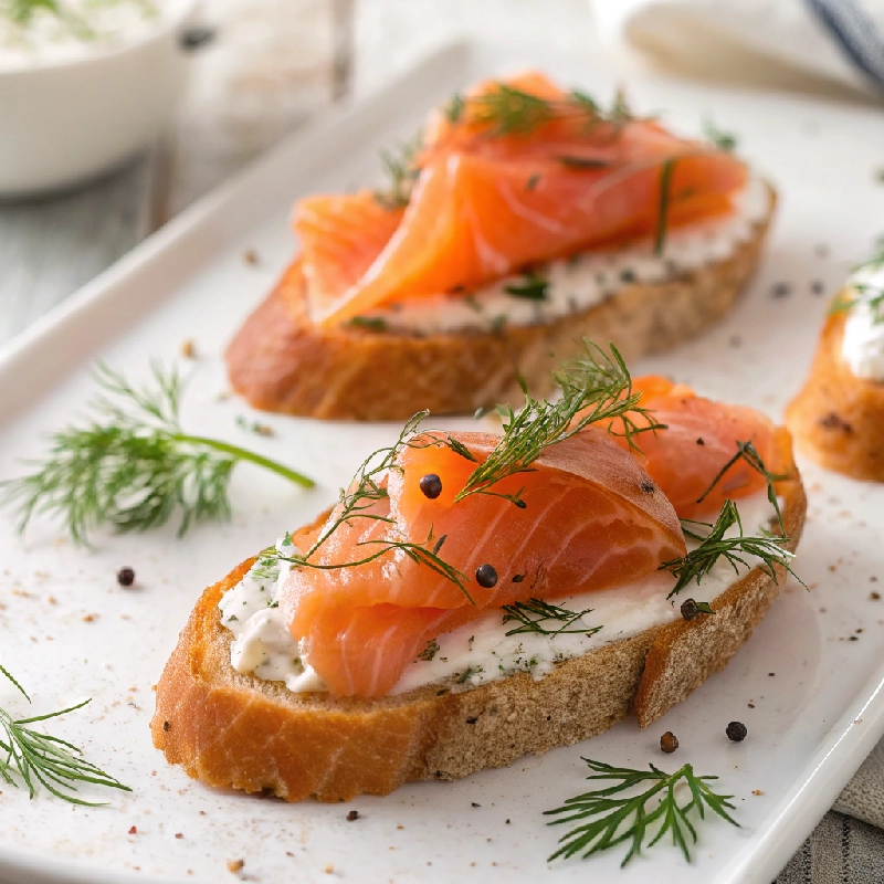 Smoked Salmon Crostini with Dill 2