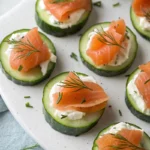 Smoked Salmon Cucumber Bites with Cream Cheese 1