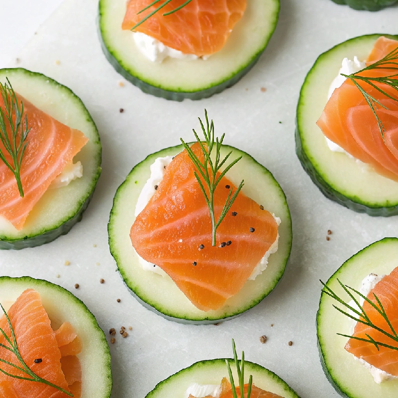 Smoked Salmon Cucumber Rounds 1