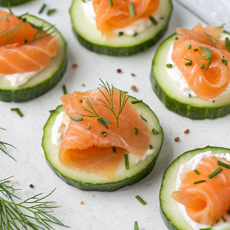 Smoked Salmon Cucumber Rounds 2