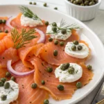 Smoked Salmon Platter with Cream Cheese Capers 2