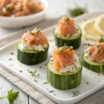 Smoked Salmon Stuffed Cucumber Cups 2