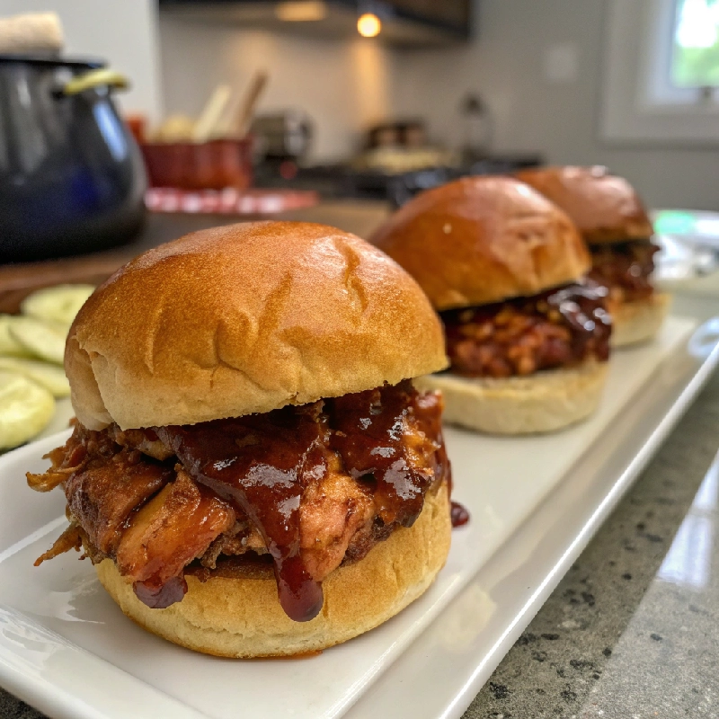 Smoky BBQ Chicken Sliders 1