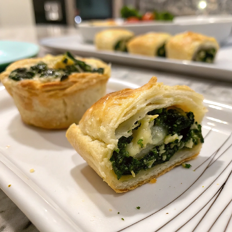 Spinach Cheese Puff Pastry Bites 2
