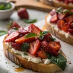 Strawberry Basil Bruschetta with Cream Cheese 1