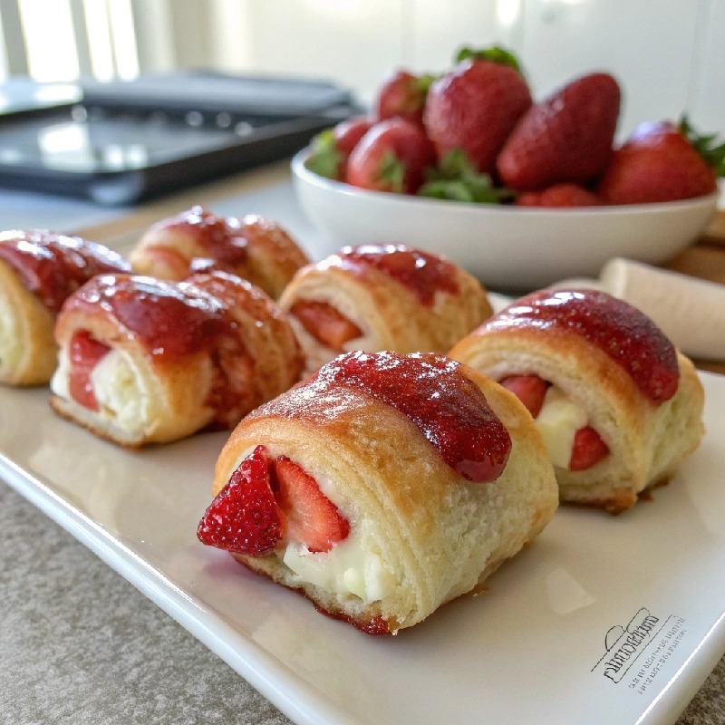 Strawberry Cream Cheese Croissant Bites 1