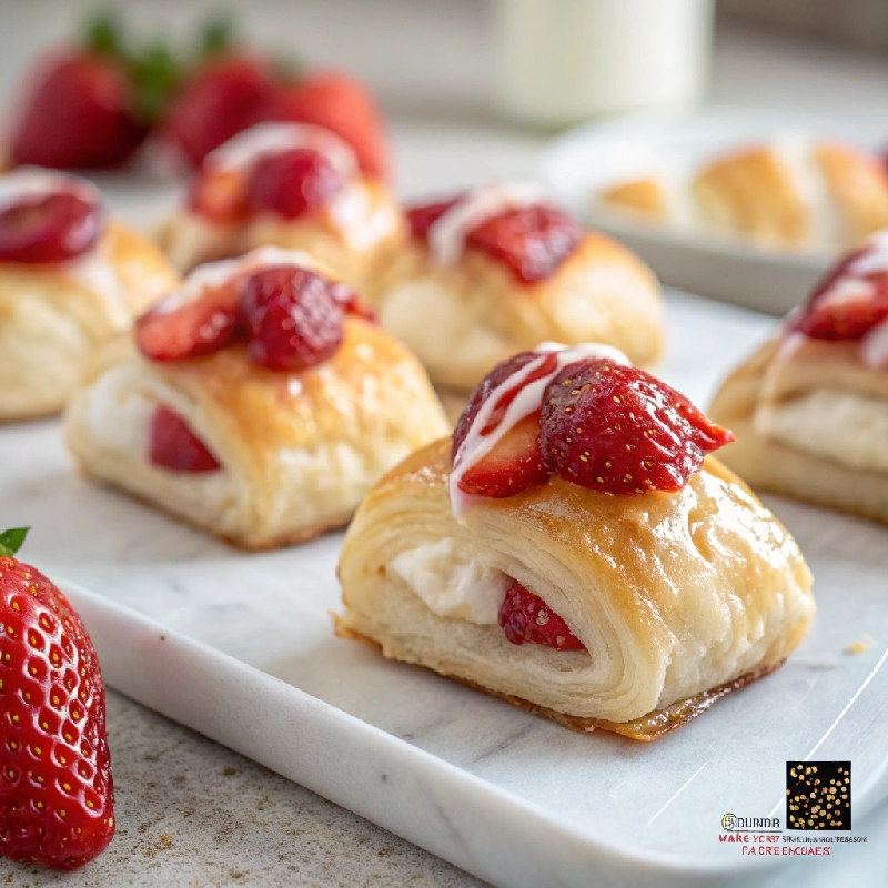 Strawberry Cream Cheese Croissant Bites 2