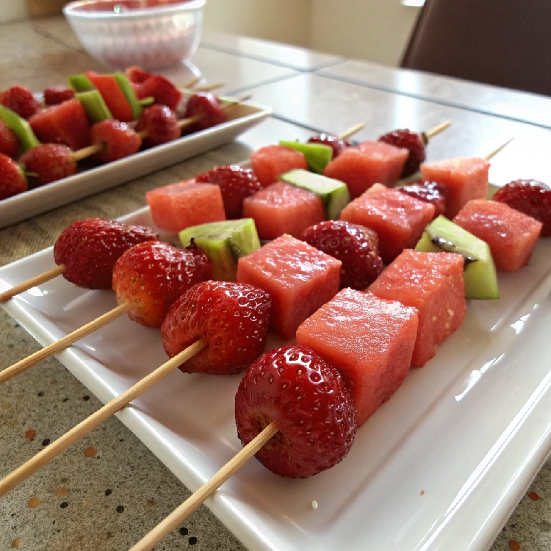 Strawberry Watermelon Fruit Skewers 1