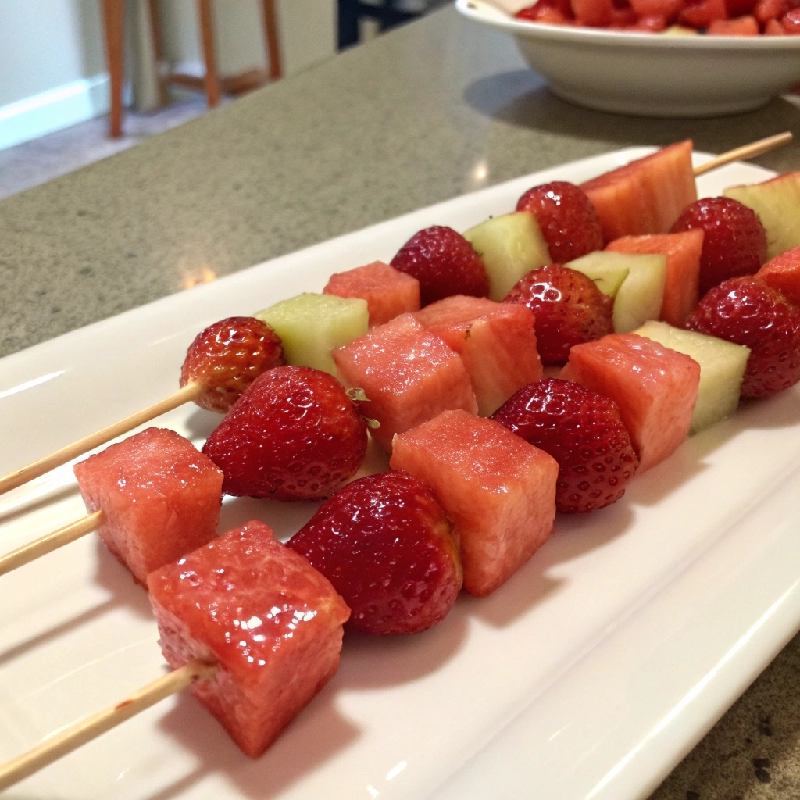 Strawberry Watermelon Fruit Skewers 2
