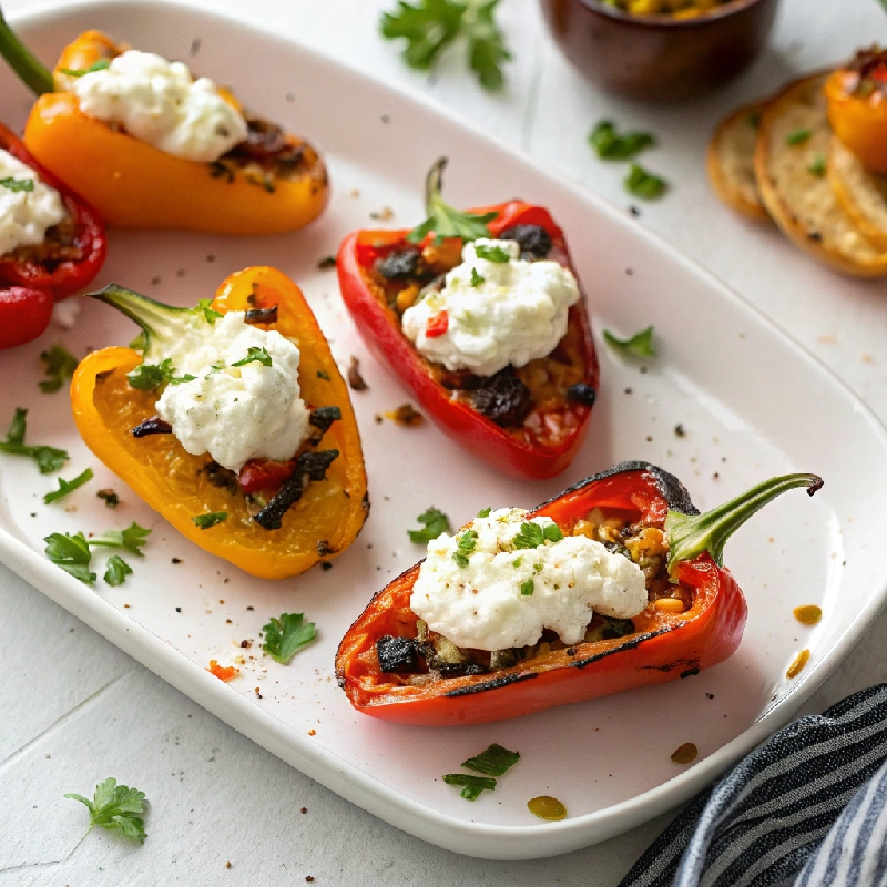 Stuffed Mini Peppers with Whipped Feta 1