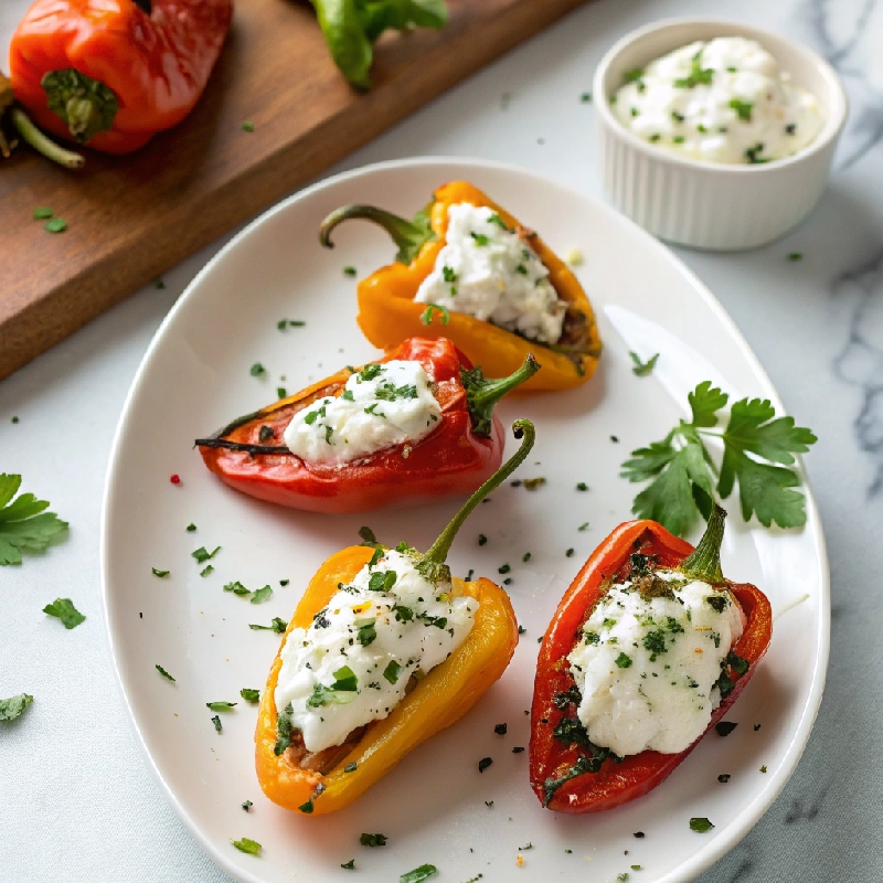Stuffed Mini Peppers with Whipped Feta
