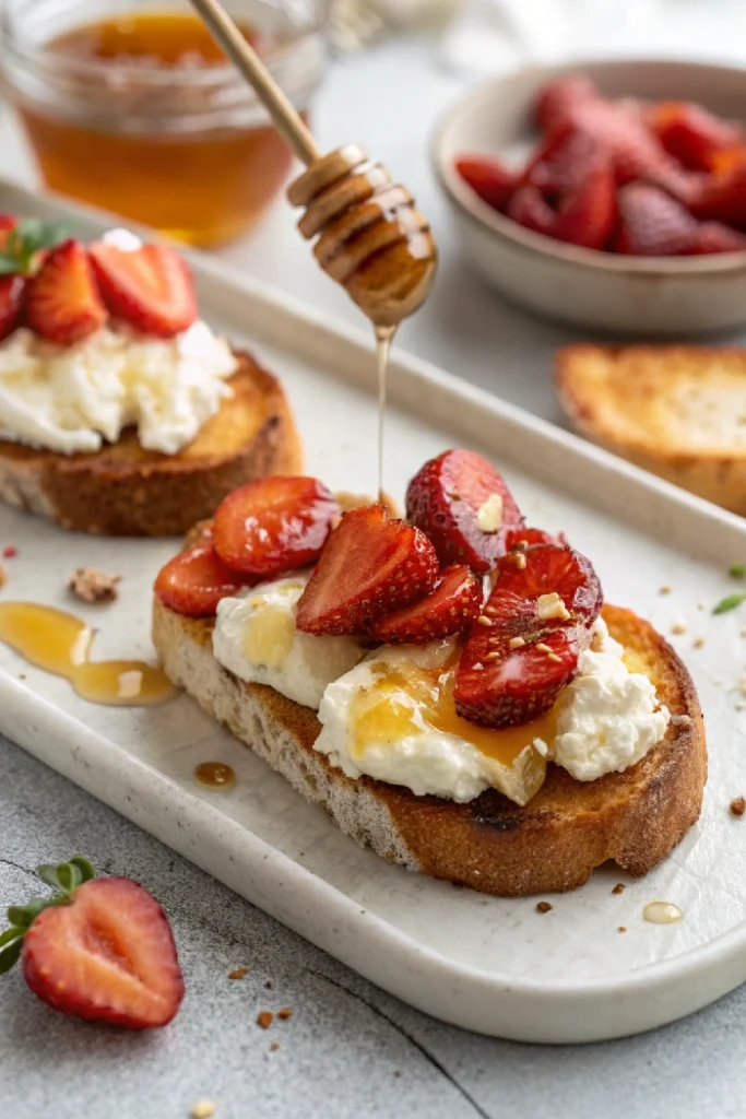 Whipped Ricotta Bruschetta with Honey 2
