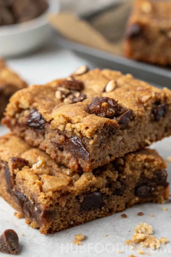 Homemade Gluten Free Granola Bars 21 close-up of chewy gluten free granola bars with dark chocolate chunks and oats