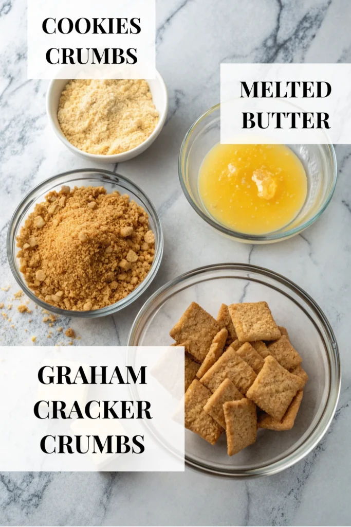 Matcha Cheesecake Recipe 13 Ingredients for matcha cheesecake crust labeled