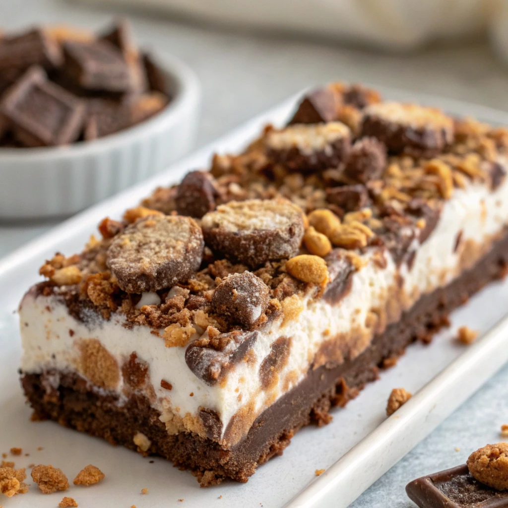 Rocky Road Ice Cream Cake 14 Rocky road ice cream cake with cookie topping