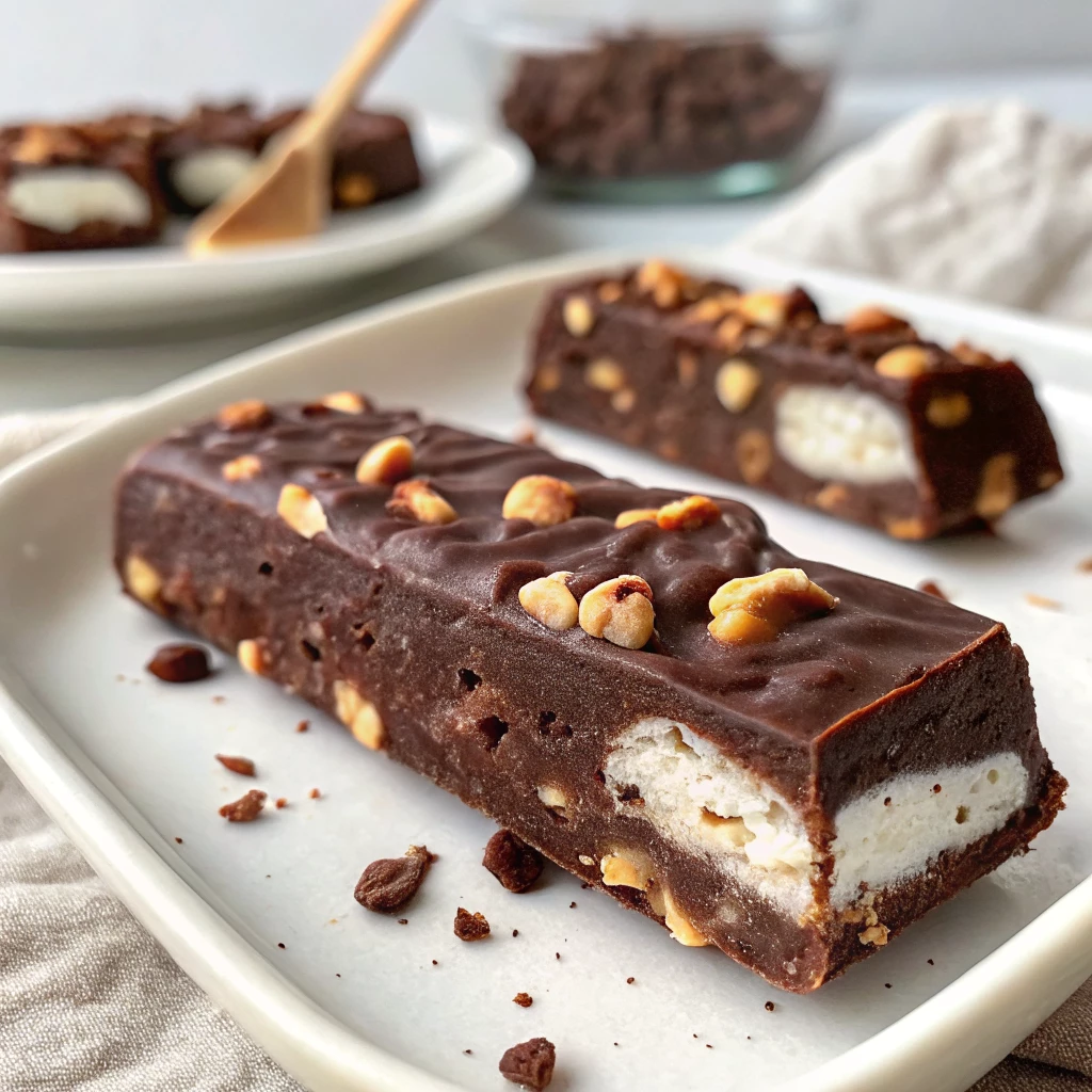 Rocky Road Ice Cream Without Nuts 14 Rocky Road Ice Cream Without Nuts sliced and served on a white plate