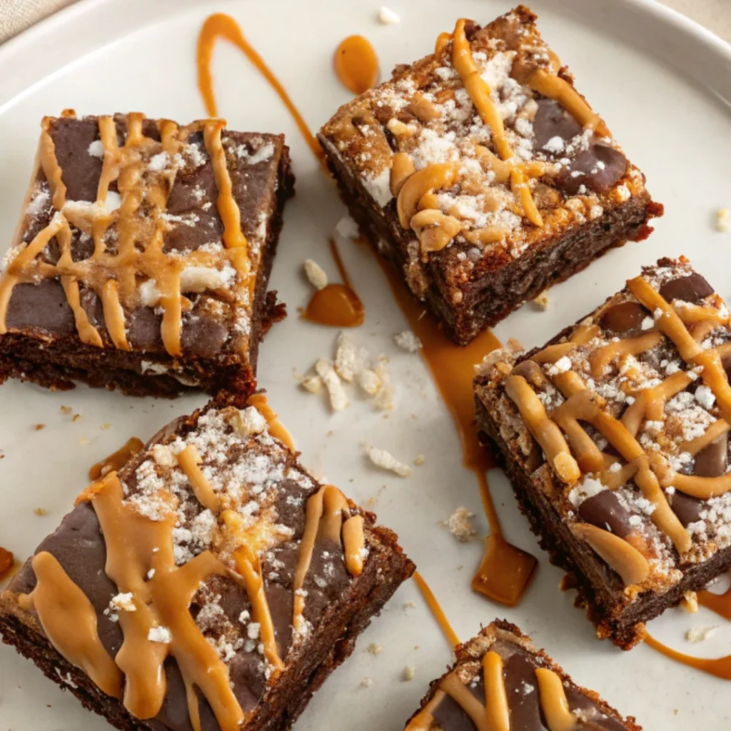 Vegan Chocolate Coconut Bars 19 Vegan Chocolate Coconut Bars drizzled with caramel sauce